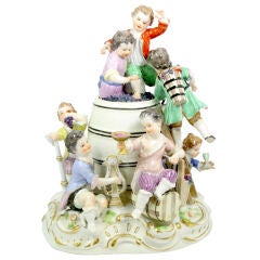 19th Century Meissen Figural Grouping of Children
