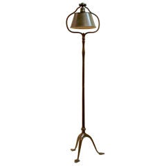 Vintage Tiffany Studios Patinated Bronze Floor Lamp #423