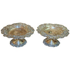Pair of Compote/Candy Dishes by Bailey, Banks & Biddle