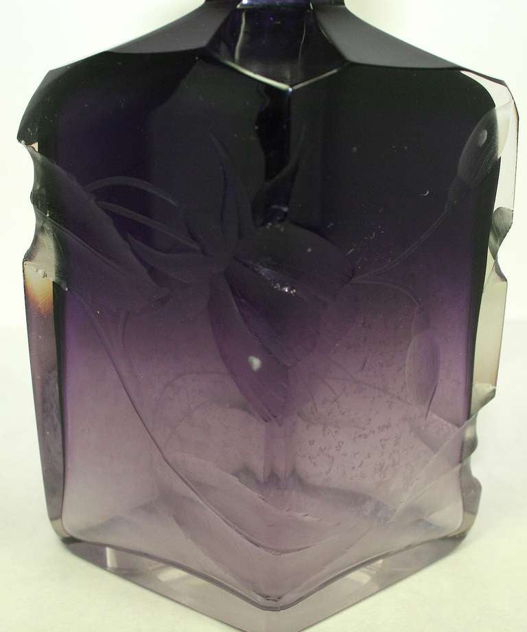 20th Century Amethyst Perfume Bottle