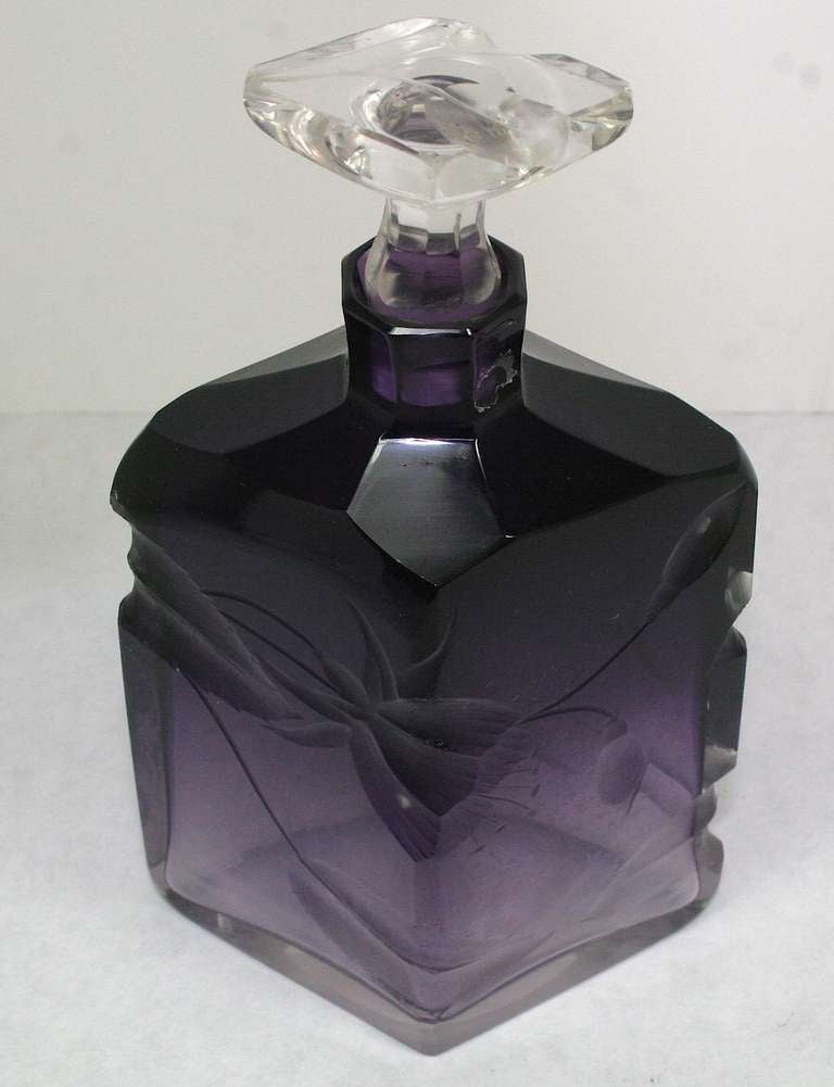 Czech Amethyst Perfume Bottle