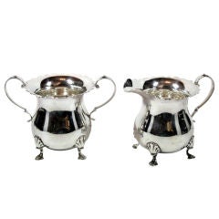 Sterling silver sugar and creamer