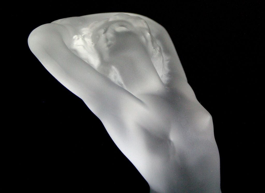 French Lalique Crystal Danseuse Bras Leves Dans w Arms Up 11908