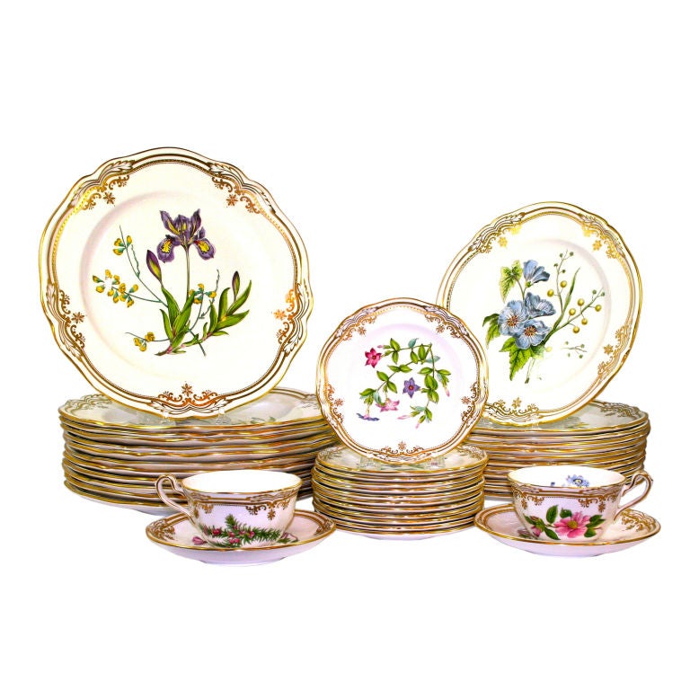 Service For 12 3 piece Spode Stafford Flowers Place Settings