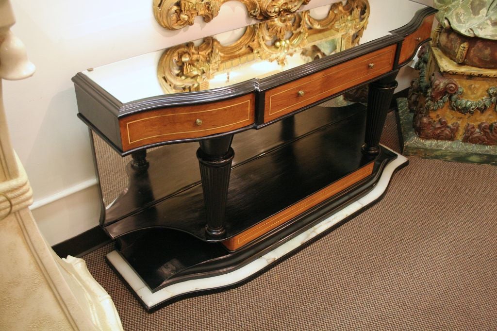 Art Deco Ebonized Console