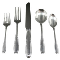 5 Piece Sterling Dinner Set for 8 in the Leonore Pattern