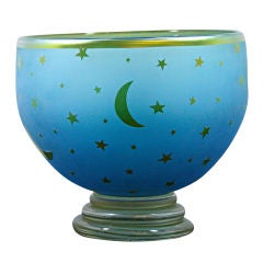 Correia Art Glass Moon & Stars Bowl