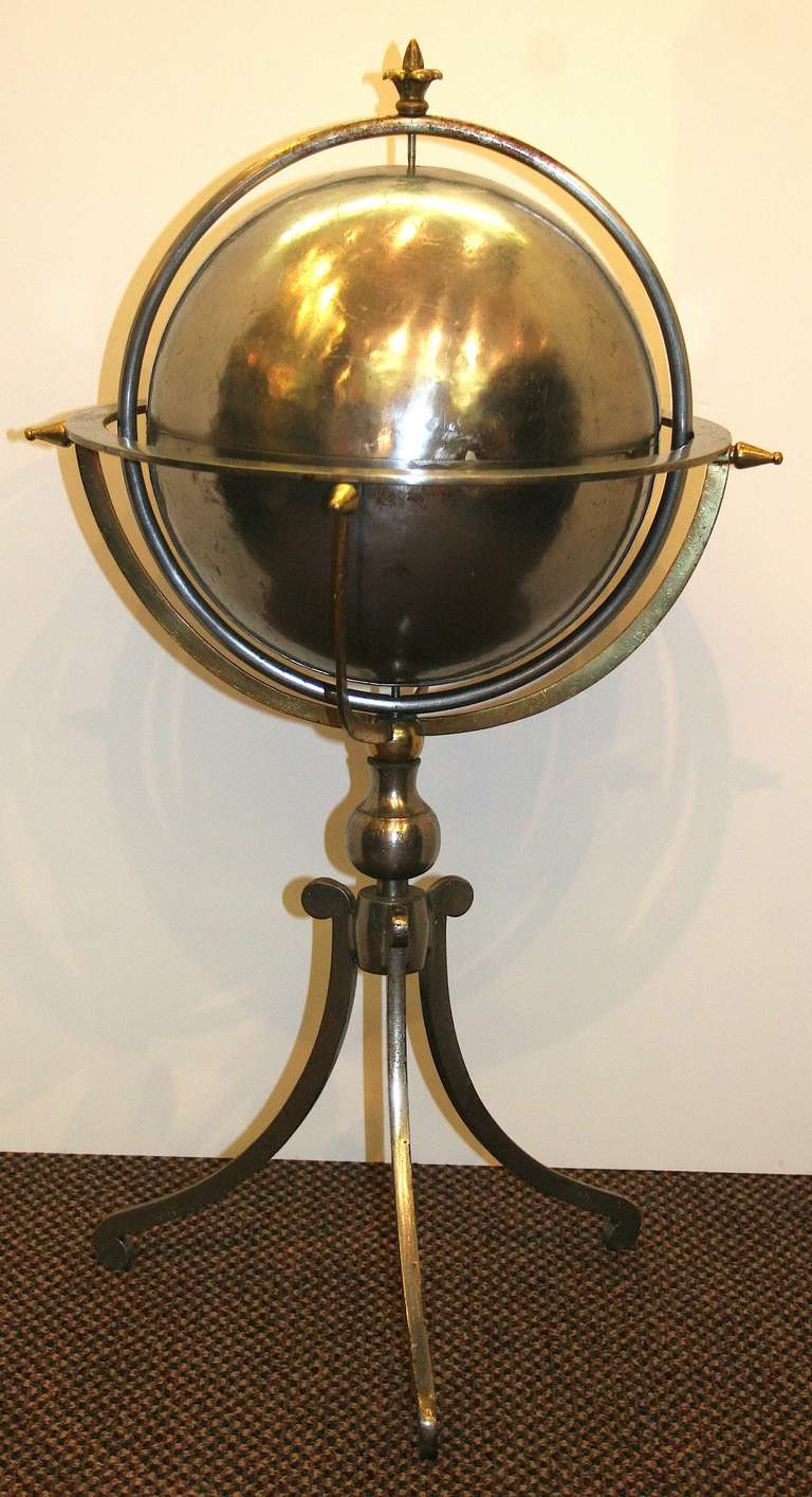 Metal Globe on Stand