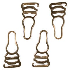 Four Gold Garter Belt Fasteners