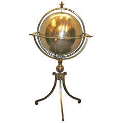Metal Globe on Stand