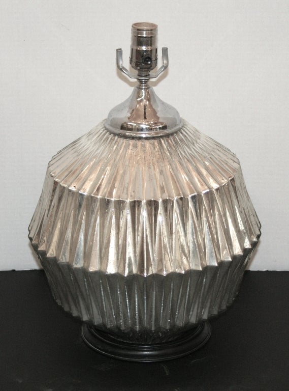 Vintage Mercury Glass Lamp