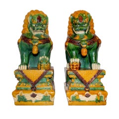 Vintage Pair of Ceramic Foo Dogs