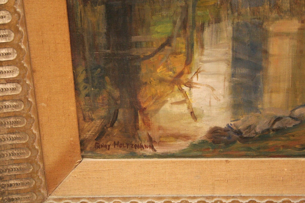 American Oil on Canvas by Fanny Holtzmann For Sale