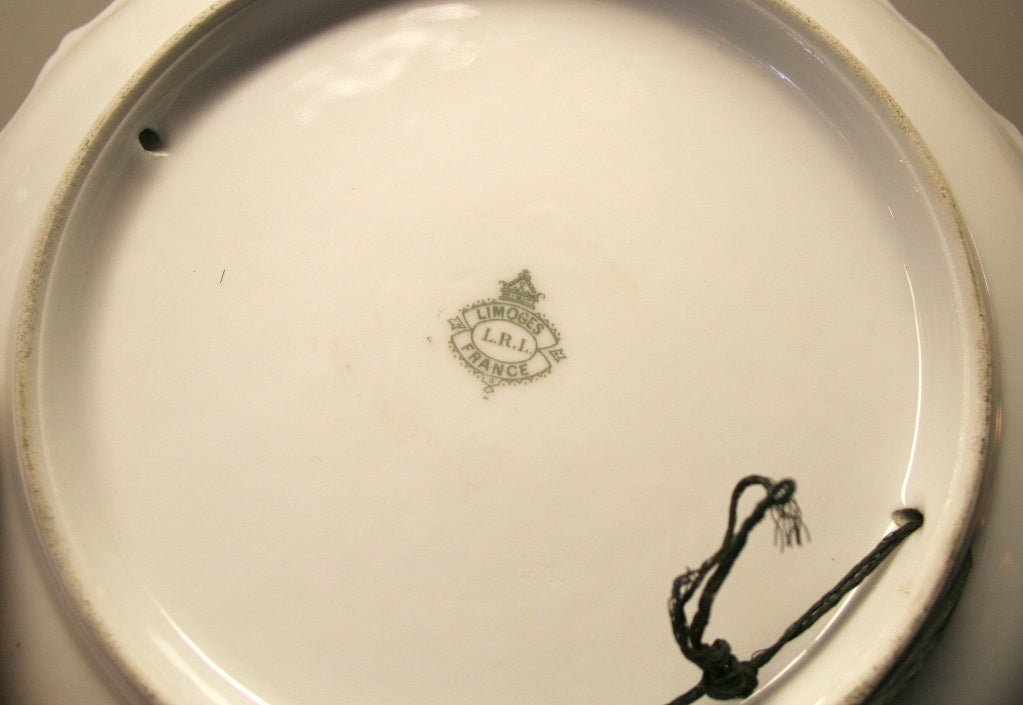Limoges Artist Signed Plate of Game Birds In Excellent Condition In New York, NY