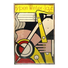 Retro Poster of Aspen Jazz by Roy Lichtenstein