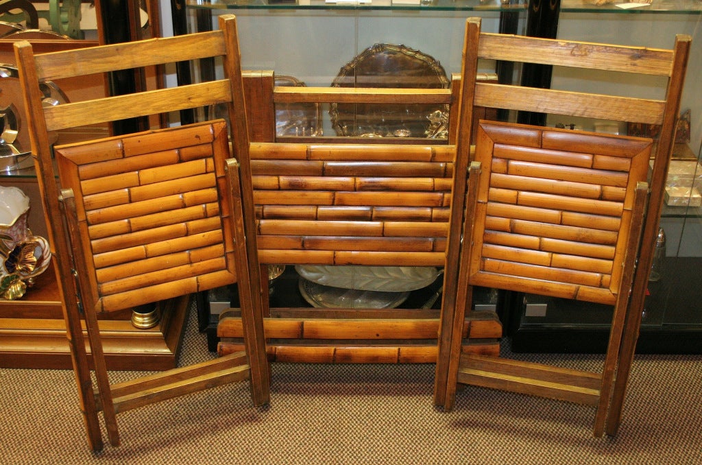 Bamboo 3-Piece Bistro Set For Sale 3
