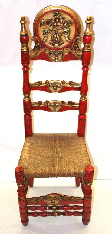 Painted Red Chair