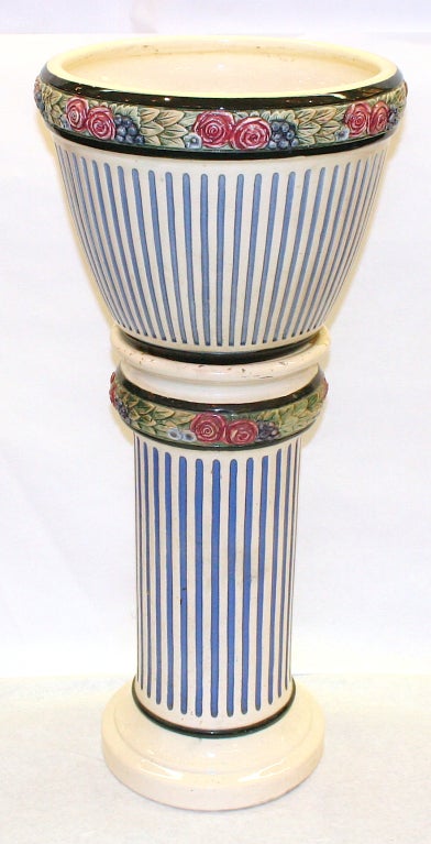 Porcelain Planter on Column Base