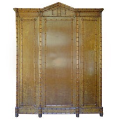 Antique Faux  Bamboo Armoire by Horner Brothers