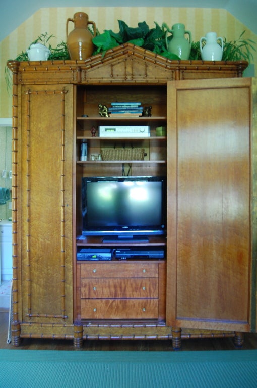 American Faux  Bamboo Armoire by Horner Brothers