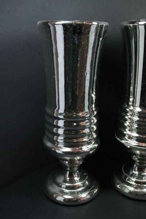 Pair of Mercury Glass Vases