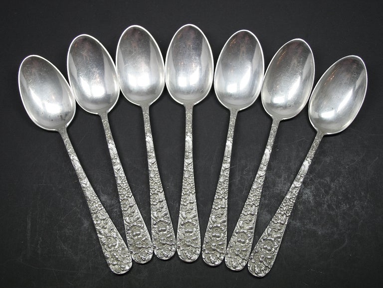 Stieff Sterling Silver 5-Piece Service for 8 Flatware with Serving Pieces 4