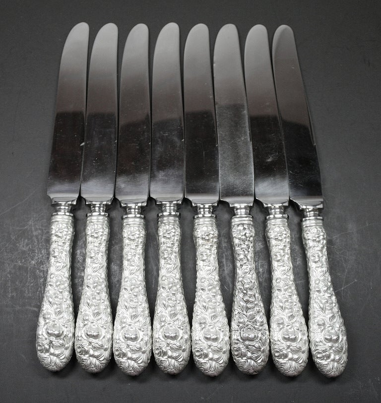 Stieff Sterling Silver 5-Piece Service for 8 Flatware with Serving Pieces 2