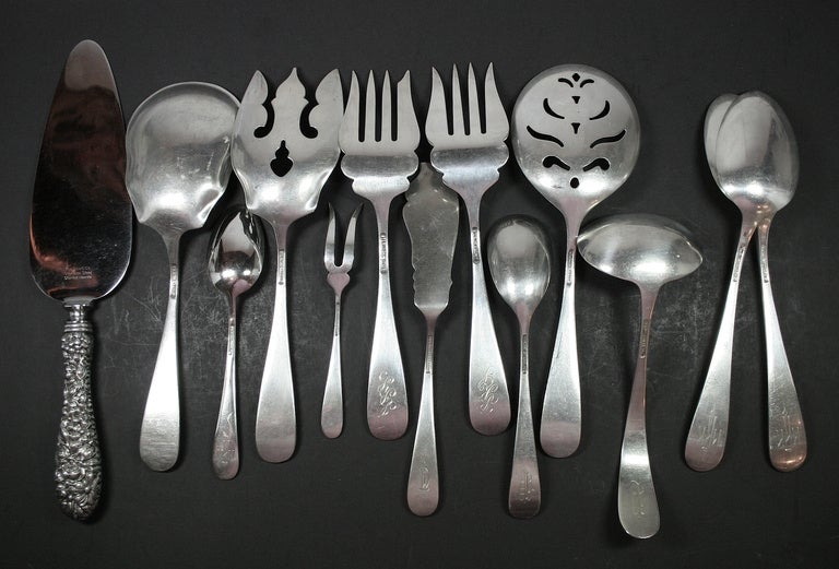 American Stieff Sterling Silver 5-Piece Service for 8 Flatware with Serving Pieces