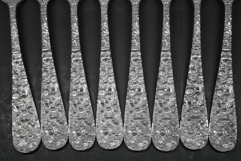 Mid-20th Century Stieff Sterling Silver 5-Piece Service for 8 Flatware with Serving Pieces