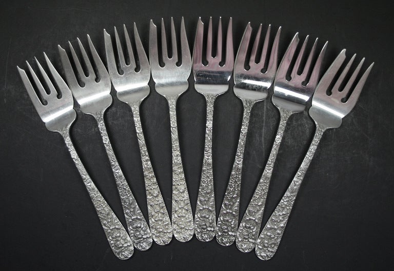 Stieff Sterling Silver 5-Piece Service for 8 Flatware with Serving Pieces 1