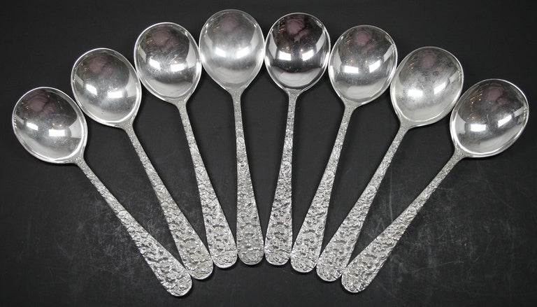 Stieff Sterling Silver 5-Piece Service for 8 Flatware with Serving Pieces 3