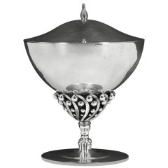 Georg Jensen Sterling Silver Covered Compote