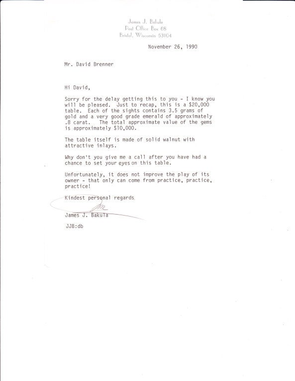 Fantastic Jewel Encrusted Billiard Table owned by David Brenner 2