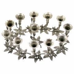 Set of Twelve 800 Silver Place Card Holders