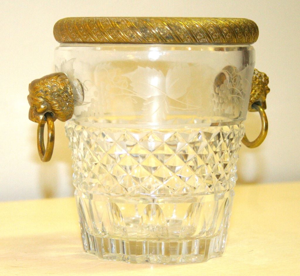 Crystal and Dore Bronze Champagne Bucket