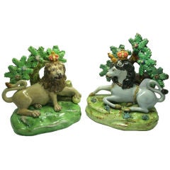 The Lion & The Unicorn by Staffordshire