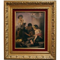 Murillo's "Dice Players" on Porcelain Plaque by KPM