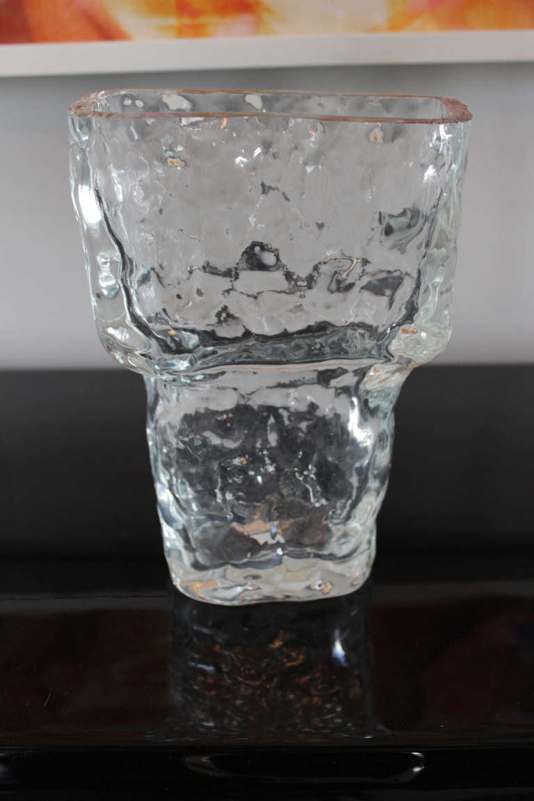 Tapio Wirkkala, Mid century Modern Glass Icicle Vase