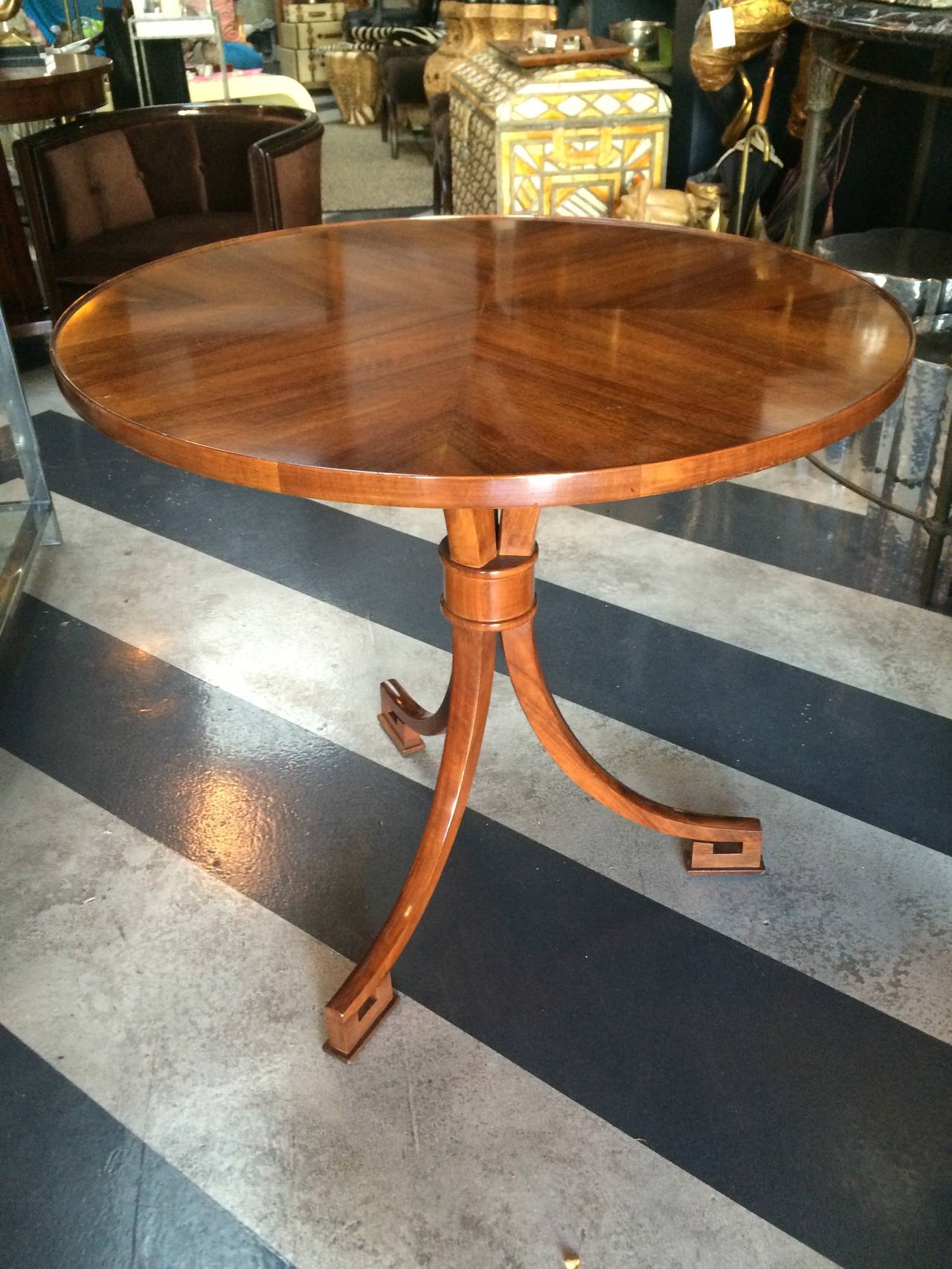 Center table with Greek Key Leg Detail