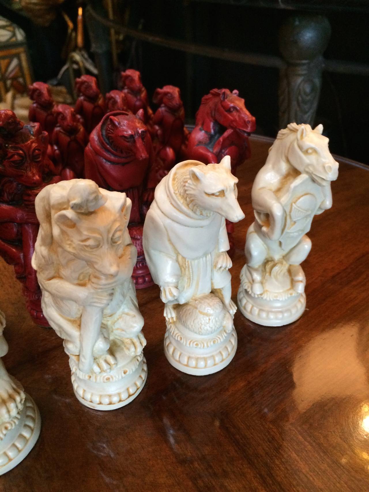 large resin chess pieces