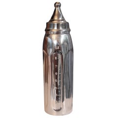 Silver Baby Bottle / Removable Lid For Storage