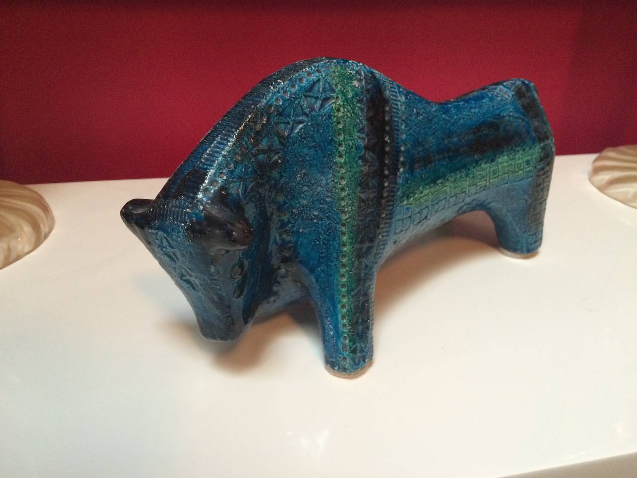 Mid-Century Modern Italian Bitossi Raymor Bull Sculpture