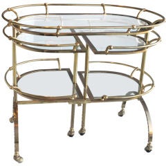 Three Tier Brass Bar Cart