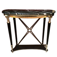 Regency Style Console Table with marble top