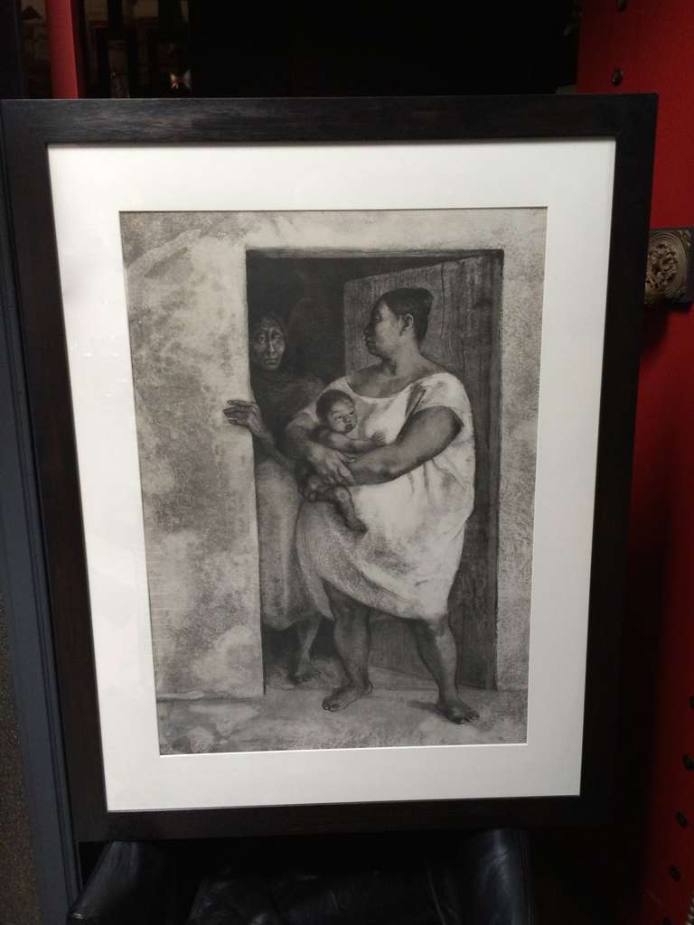 Large lithograph of (Woman with Child in the Doorway)