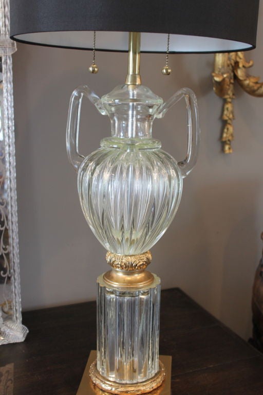 Murano Seguso Marbro urn lamp.