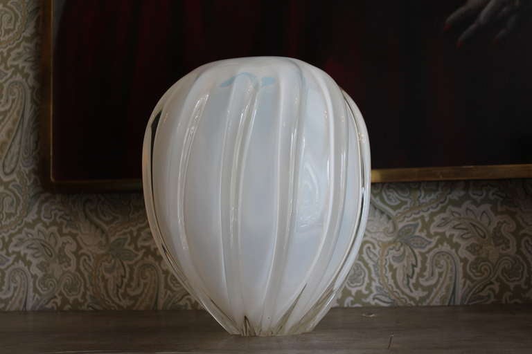 Murano Opalescent Glass Vase