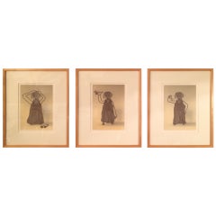 Rare William Wegman - Three Framed Dog Photo/Illustrations