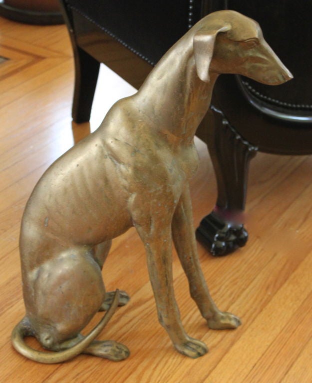 Life size Brass greyhound