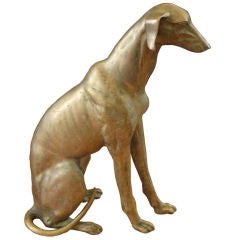 Life Sized Brass Greyhound